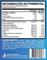 PM 360 - Zylaria, Bisglicinato de Magnesio, GABA, L-Triptófano, Glicina, L-Teanina