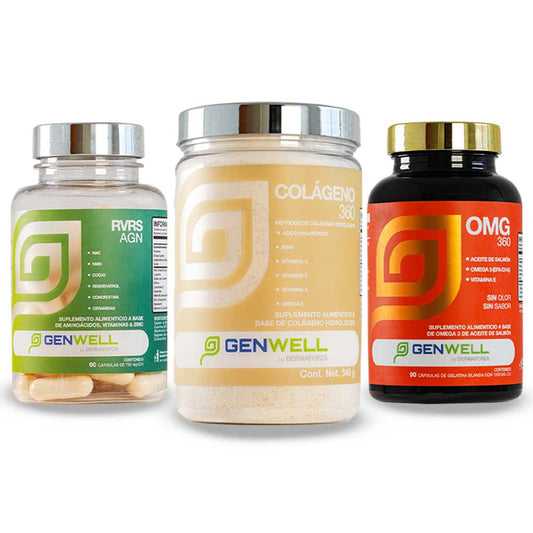 Kit Colágeno 360 + OMG 360 + REVERSE AGING