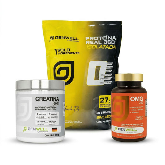 Kit Proteína Real + Creatina 360 + OMG 360