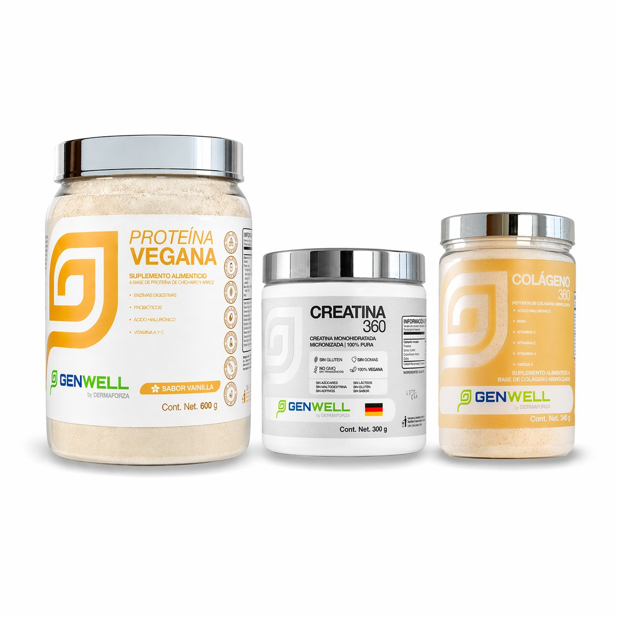 Kit Proteína Vegana + Colágeno + Creatina
