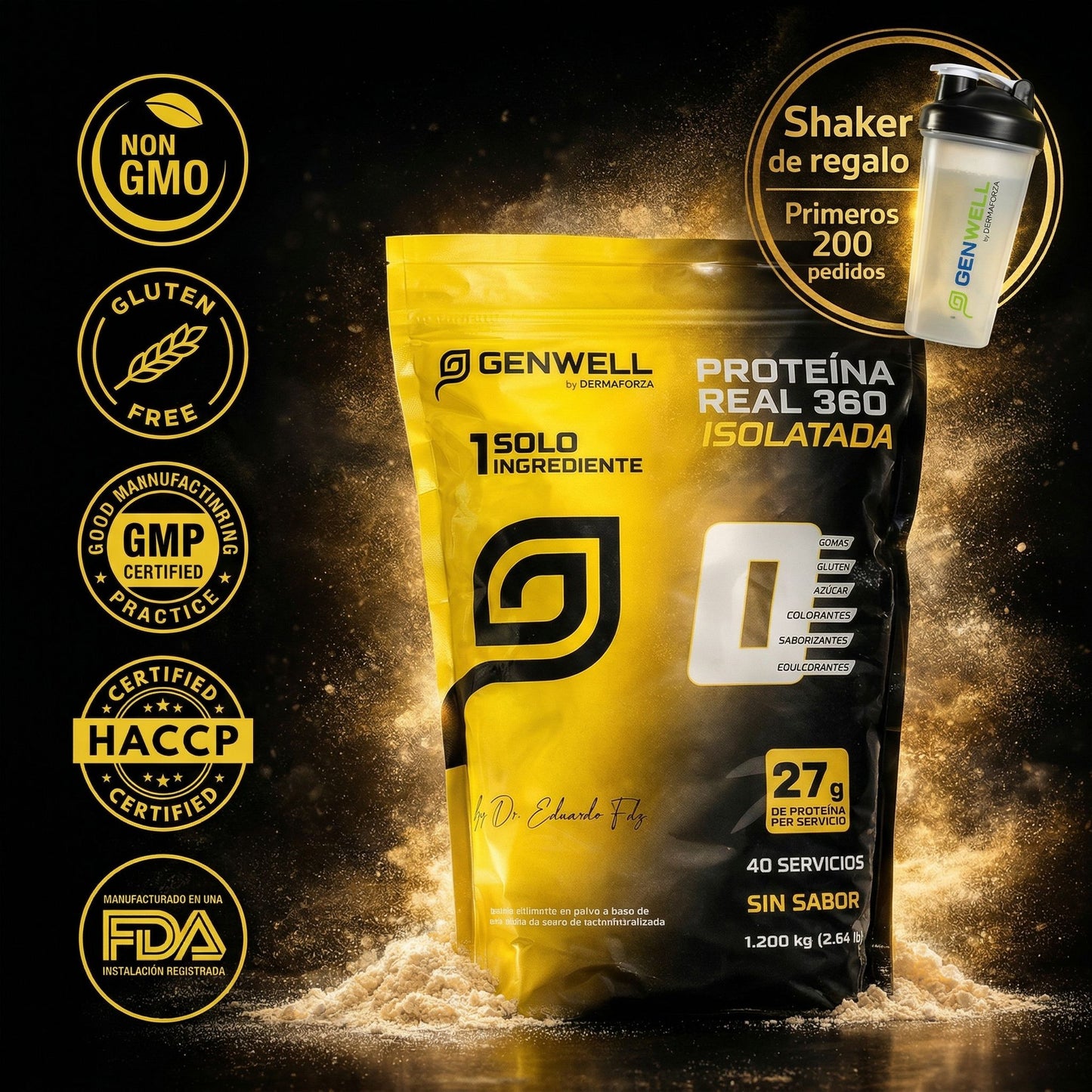 PROTEÍNA REAL 360 ISOLATADA | 1 SOLO INGREDIENTE